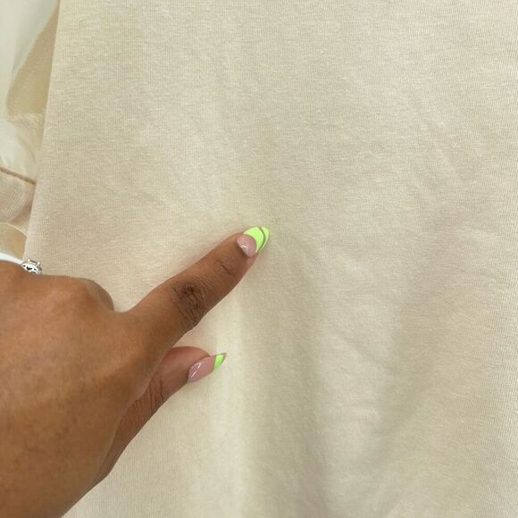 Madewell Bleached Linen Sheer Sleeve Knit Top Women’s Medium - Picture 5 of 11